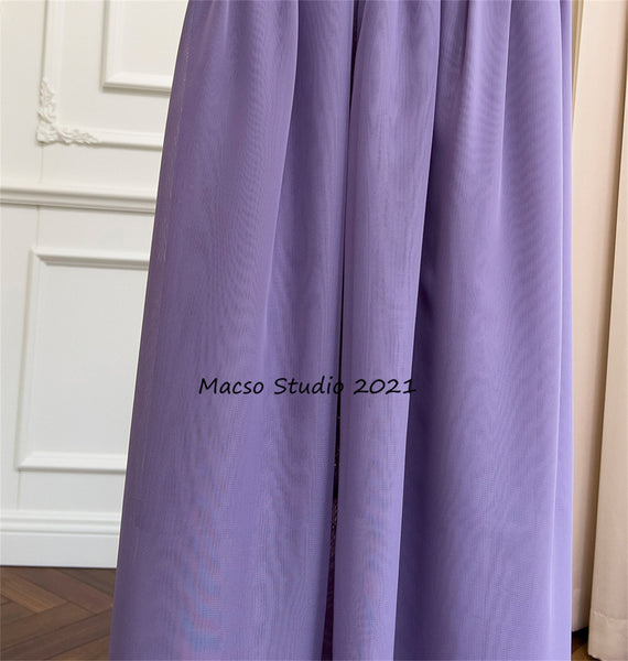 Deep V Purple Chiffon prom dress sleeveless lovely Lilac dress daily dress Party Birthday Dress women summer Dress Bridesmaid Dress