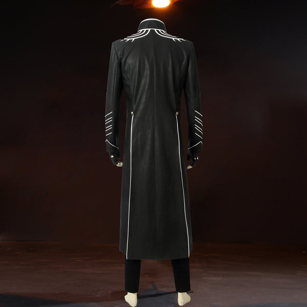 Cosplay costume Vergil Trench coat Boots Devil May Cry 5 Vergil