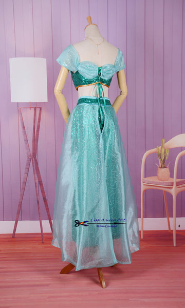 Jasmine Aladdin Cosplay Costume Princess Dress