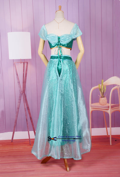 Jasmine Aladdin Cosplay Costume Princess Dress
