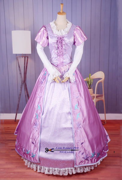 Cosplay Costume Tangled Rapunzel Dress Princess Tangled Rapunzel