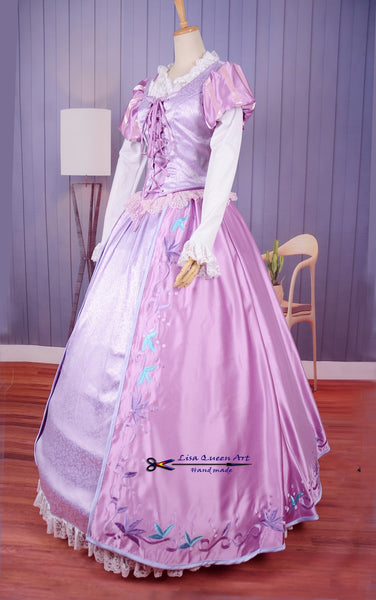 Cosplay Costume Tangled Rapunzel Dress Princess Tangled Rapunzel