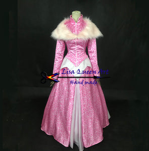 Aurora cosplay costume Aurora winter dress for Women Girls Customized Sleeping Beauty Princess