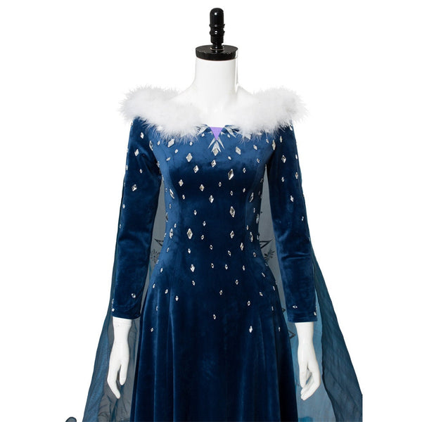 Elsa Blue Velvet Dress