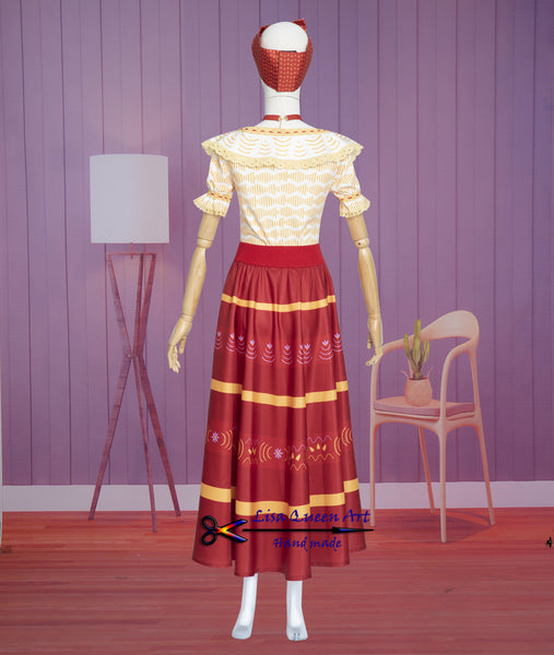 Dolores Madrigal Orange Dress Encanto Dolores Cosplay Costume