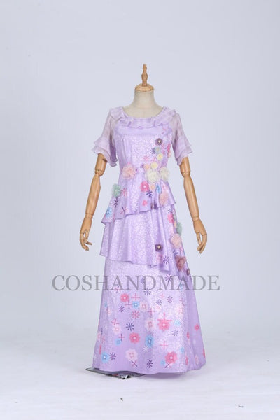 Encanto Isabela Purple Dress Isabela Cosplay Costume Women Dress