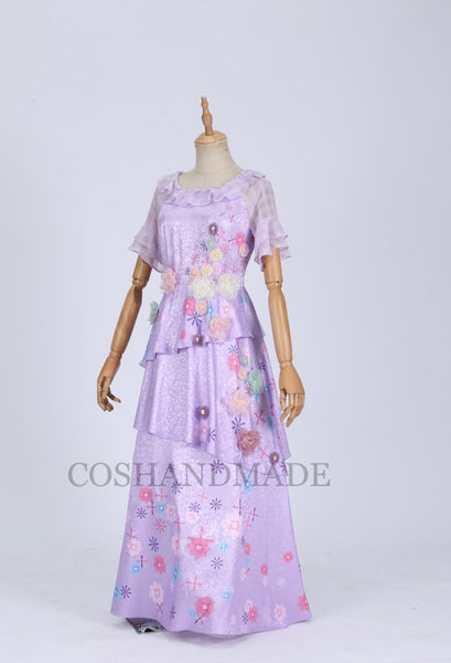 Encanto Isabela Purple Dress Isabela Cosplay Costume Women Dress