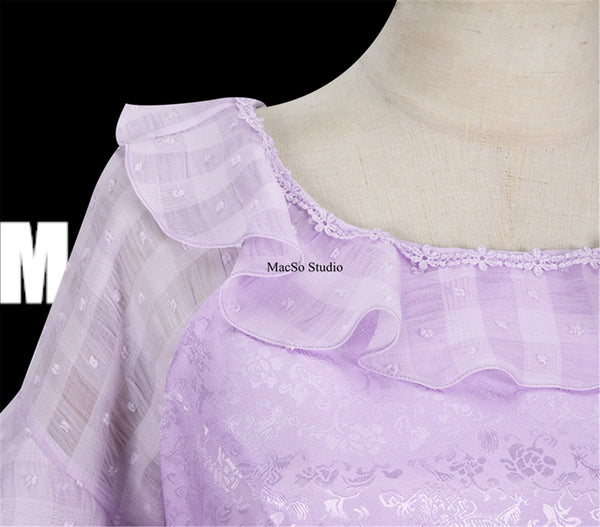 Encanto Isabella Purple Dress Cosplay Costume Kids Handmade costumes Flower Dress Costume Adult/Women Cosplay Halloween Cosplay Costume