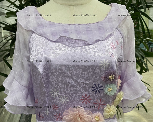 Encanto Isabella Purple Dress Cosplay Costume Kids Handmade costumes Flower Dress Costume Adult/Women Cosplay Halloween Cosplay Costume