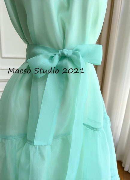 Fashion Summer green dress beach dress sleeveless dress daily dress Party Birthday women vacation dress green Lolita Dress Graduation dress