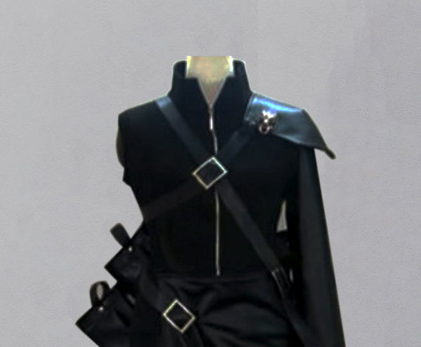 Final fantasy VII Cloud Strife cosplay costume made of fake leather