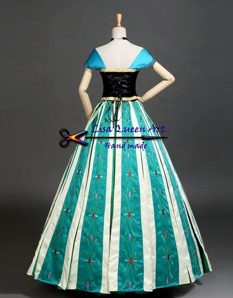 Princess Anna Embroidery Costume Frozen 2 Anna Queen Cosplay Costume