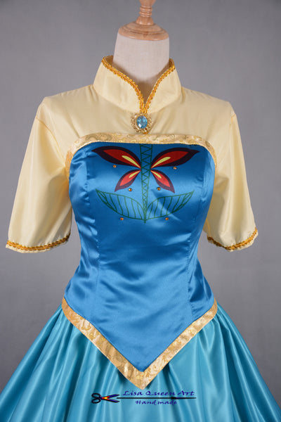 Princess Anna Printed Sunflower Suits Frozen 2 Anna Queen Cosplay Costume