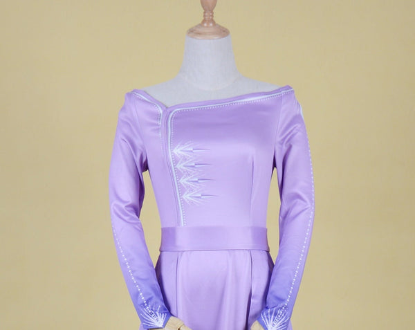 Purple Violet Cosplay Costume Frozen 2 Elsa Dress Nightgown Gown Pink Arendelle Bedroom Dress