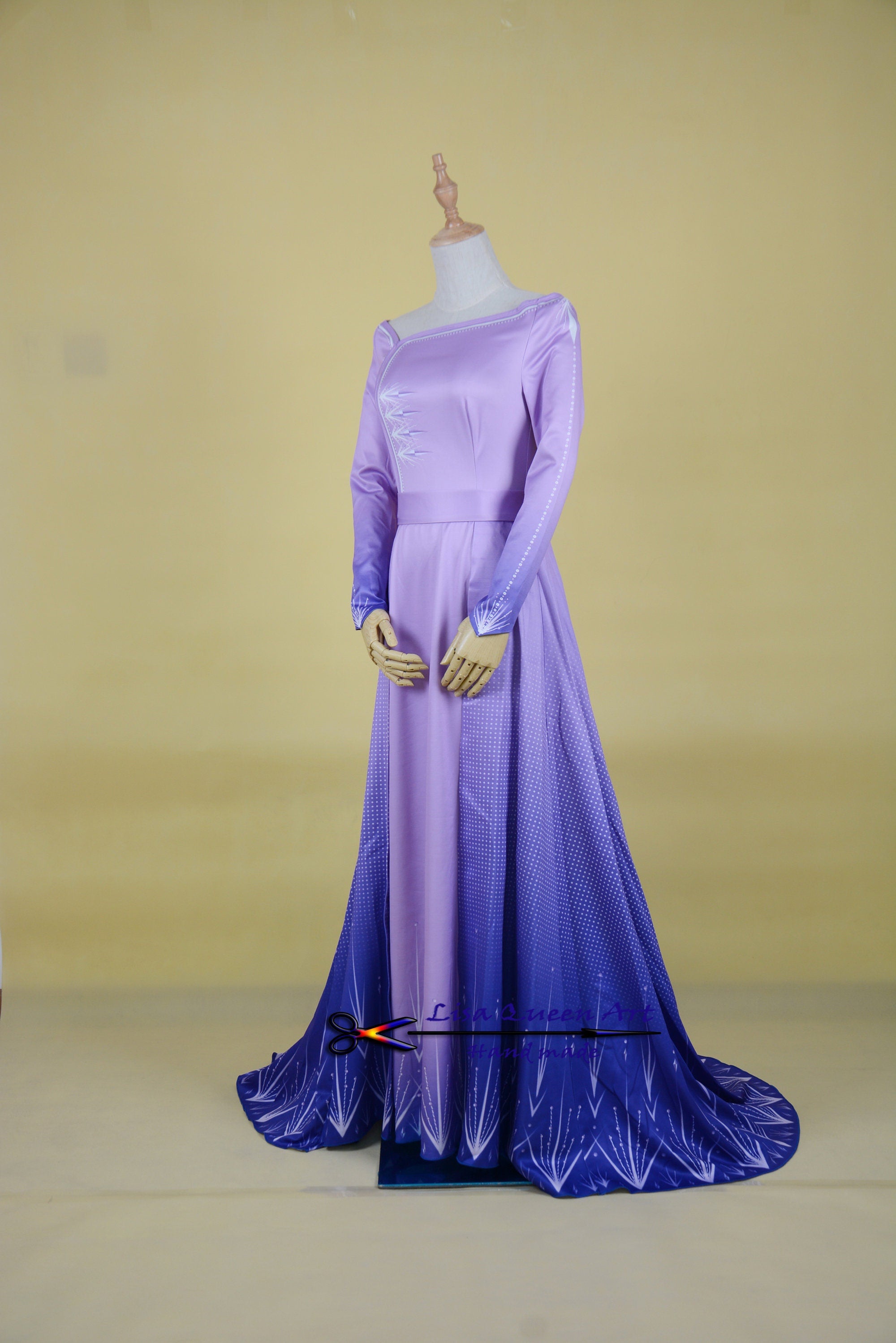 Purple Violet Cosplay Costume Frozen 2 Elsa Dress Nightgown Gown Pink Mermaidcosplay Purple Violet Cosplay Costume Frozen 2 Elsa Dress Nightgown Gown Pink Mermaidcosplay