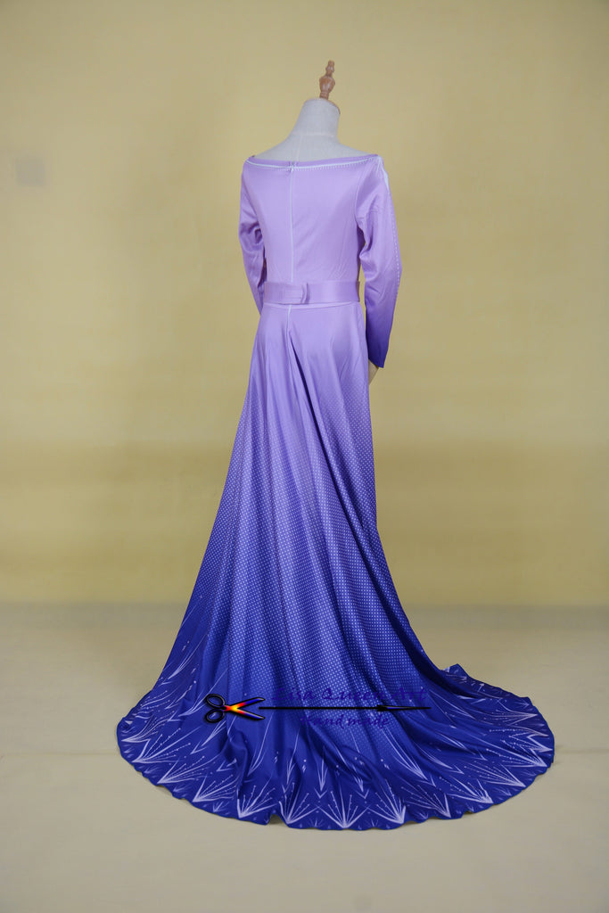 Purple Violet Cosplay Costume Frozen 2 Elsa Dress Nightgown Gown Pink Mermaidcosplay Purple Violet Cosplay Costume Frozen 2 Elsa Dress Nightgown Gown Pink Mermaidcosplay