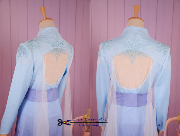Halloween Elsa Dress Frozen 2 Elsa Queen Cosplay Costume