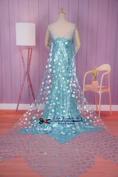 Elsa Coronation Spangle Dress Frozen Elsa Cosplay Costume