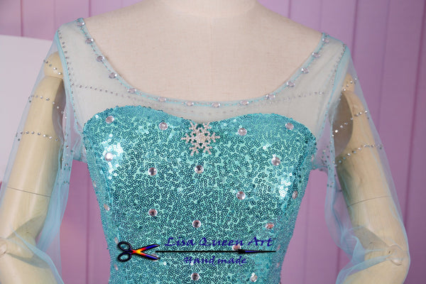 Elsa Coronation Spangle Dress Frozen Elsa Cosplay Costume