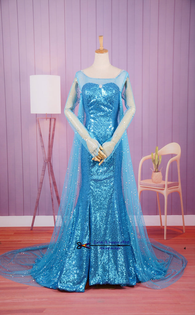 frozen princess elsa dress Elsa Coronation Cosplay Dress Spangle Dress Frozen Elsa Cosplay Costum – Mermaidcosplay