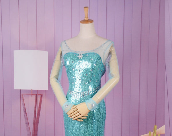 Elsa Coronation Spangle Dress Frozen Elsa Cosplay Costume