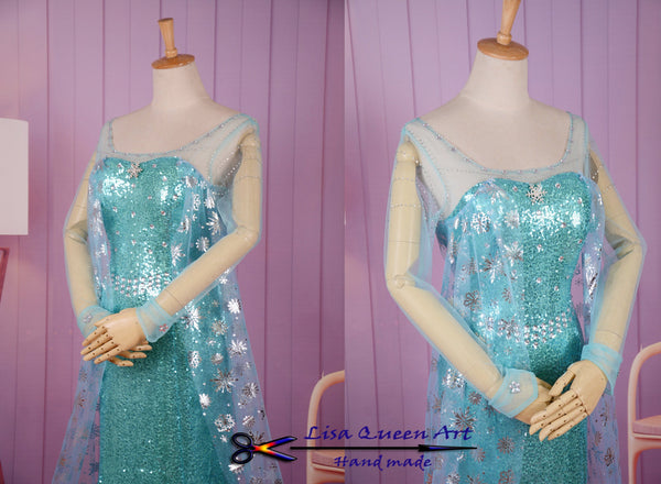 Elsa Coronation Spangle Dress Frozen Elsa Cosplay Costume