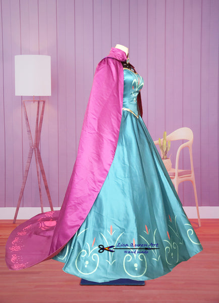 Elsa Cosplay Printed suits Custom Made Size Frozen Elsa Queen Cosplay Costume Adult Frozen