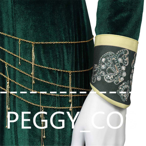 Galadriel Cosplay Dress The Lord of the Rings Women Cosplay Costume Green Galadriel Cosplay Dress Halloween Cosplay Dress