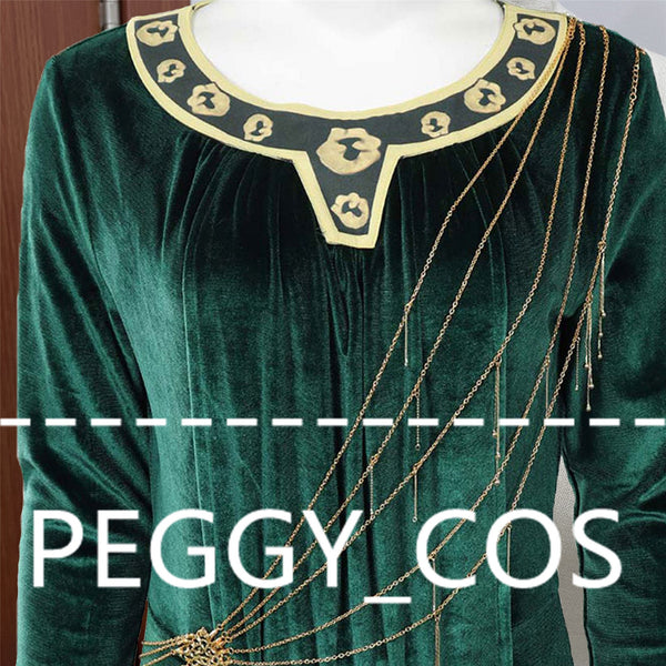 Galadriel Cosplay Dress The Lord of the Rings Women Cosplay Costume Green Galadriel Cosplay Dress Halloween Cosplay Dress