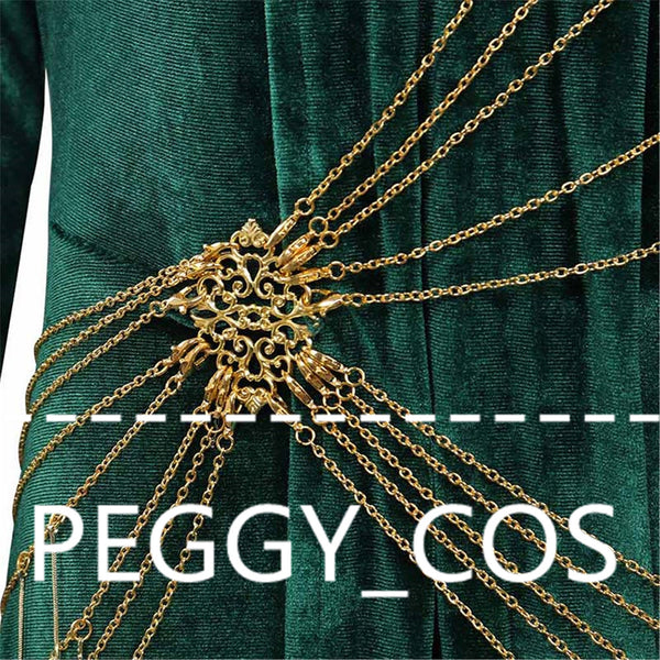 Galadriel Cosplay Dress The Lord of the Rings Women Cosplay Costume Green Galadriel Cosplay Dress Halloween Cosplay Dress