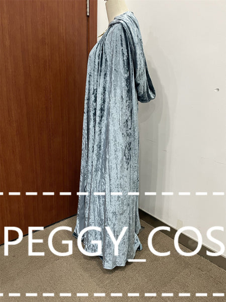 Galadriel Cosplay Dress The Lord of the Rings Cosplay Costume Galadriel Cosplay Cloak Blue Fairy Queen Cosplay Lady Halloween Cosplay