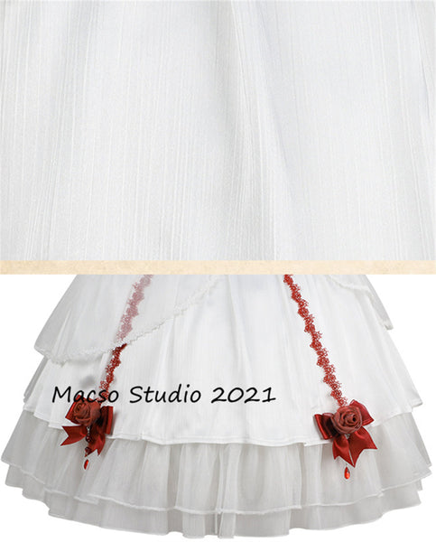 Gorgeous White Lolita Prom Dress Vintage flower lolita Dress Prom Dress Graduation Dress Birthday Gown Adult Ceremony Dress Prom Party Dress
