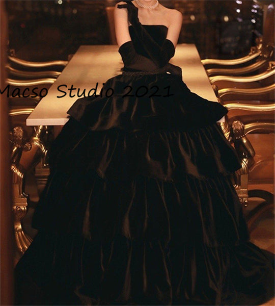 CUSTOM Gothic Black Hepburn style dress Prom Dress Elegant Women Wedding Dress Birthday Gown Evening Prom Party Dress Graduation Dress