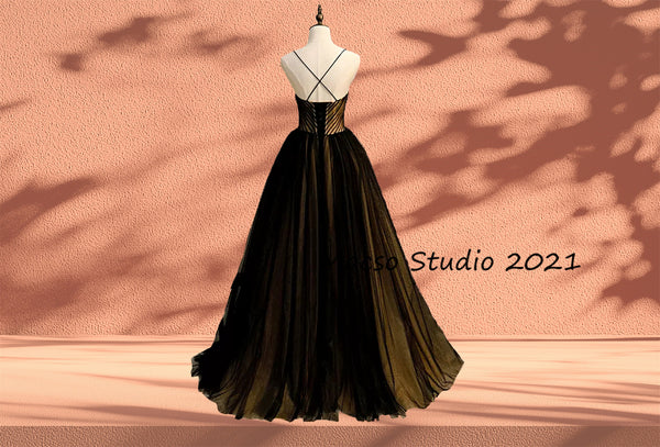 CUSTOM Gothic Premium Dress Prom Dress Elegant Sleeveless Women Wedding Dress Evening Prom Party Dress Birthday Gown Graduation Dress