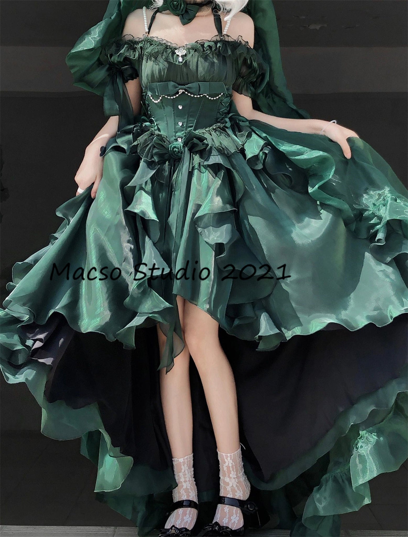 Green dress Lolita Prom Dress Vintage flower lolita Dress Prom Dress G Mermaidcosplay Green dress Lolita Prom Dress Vintage flower lolita Dress Prom Dress G Mermaidcosplay