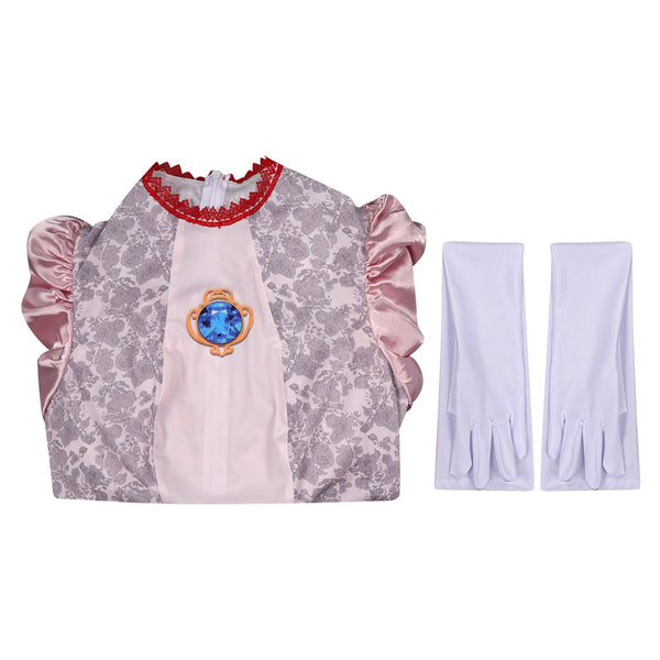 Halloween Pink dress Princess Peach cosplay costume