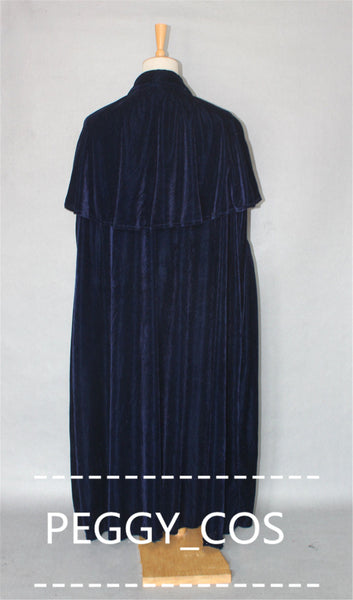 Halloween Vampire Cosplay Cloak Gothic Cosplay Cape Made Of Fleece Dark Blue Cape And Black Cape With Top Hat Clothing Accessories