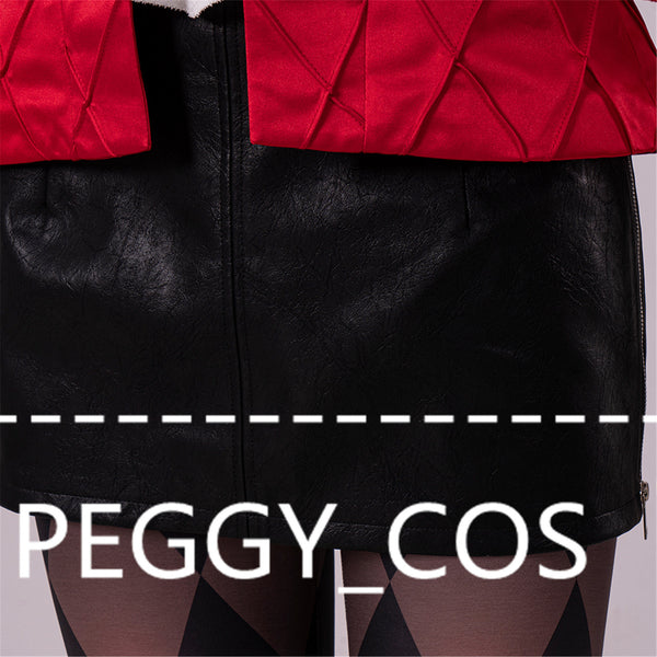 Harley Quinn Cosplay Costume Set Red Cosplay Coat Halloween Women Cosplay Costume Harley Quinn Cosplay Custom Size