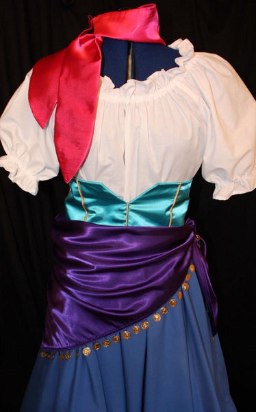 Hunchback ESMERELDA Gypsy ADULT COSTUME Custom Cosplay