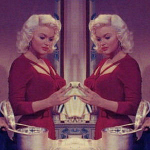 NEW Jayne Mansfield red square neck top with matching wiggle skirt