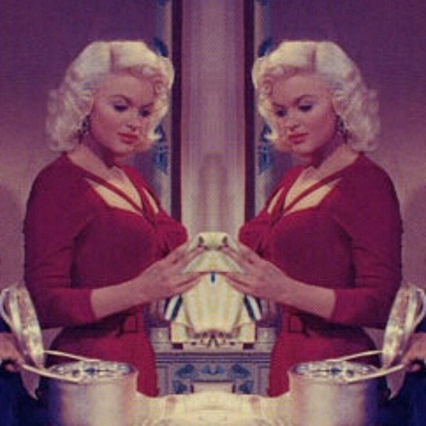 NEW Jayne Mansfield red square neck top with matching wiggle skirt