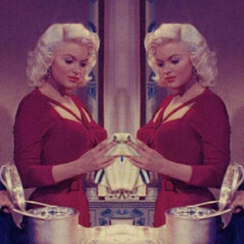 NEW Jayne Mansfield red square neck top with matching wiggle skirt