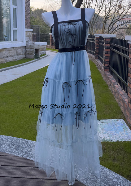 Lovely blue prom dress sleeveless dress daily dress Party Birthday women summer Dress Bridesmaid Dress wedding guest dress Graduation Gown
