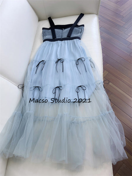 Lovely blue prom dress sleeveless dress daily dress Party Birthday women summer Dress Bridesmaid Dress wedding guest dress Graduation Gown