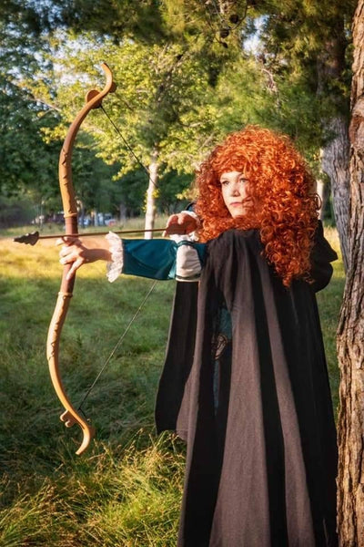 Cosplay Merida Brave dress adult cloack brooch costume princess inspired