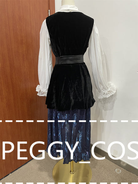 Pirates Of The Caribbean Women Cosplay Costume Pirate COS Suit Women Cosplay Halloween Cosplay For Kids And Adults Pirate COS Hat