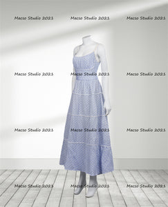 Polka Dot Dress Cosplay Costume Handmade soft Dress Women Dress Halloween Christmas Dress