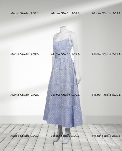 Polka Dot Dress Cosplay Costume Handmade soft Dress Women Dress Halloween Christmas Dress