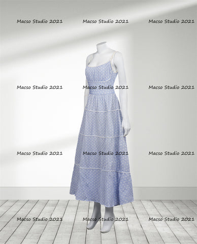 Polka Dot Dress Cosplay Costume Handmade soft Dress Women Dress Halloween Christmas Dress