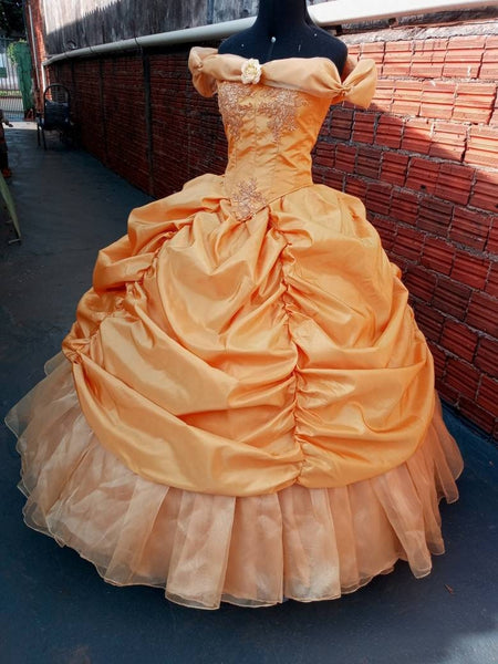 Cosplay Princess Belle Ball gown golden Dress Dress customade princess MADE to ORDER
